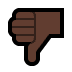 👎🏿 thumbs down: dark skin tone display on Windows